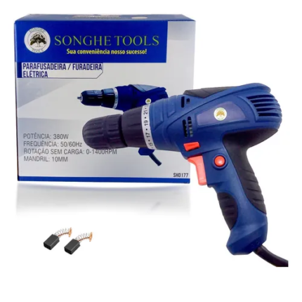 PARAFUSADEIRA FURADEIRA ELÉTRICA 380W 110V/220V SH TOOLS