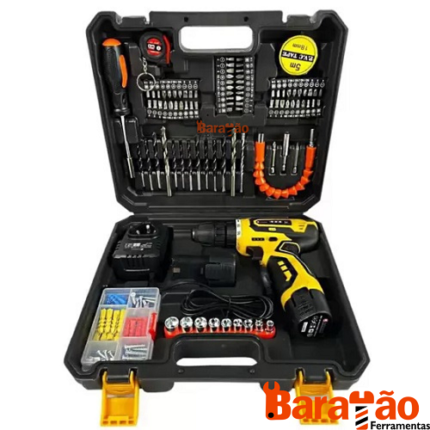 PARAFUSADEIRA 25V COM 148 PEÇAS NAKASAKI